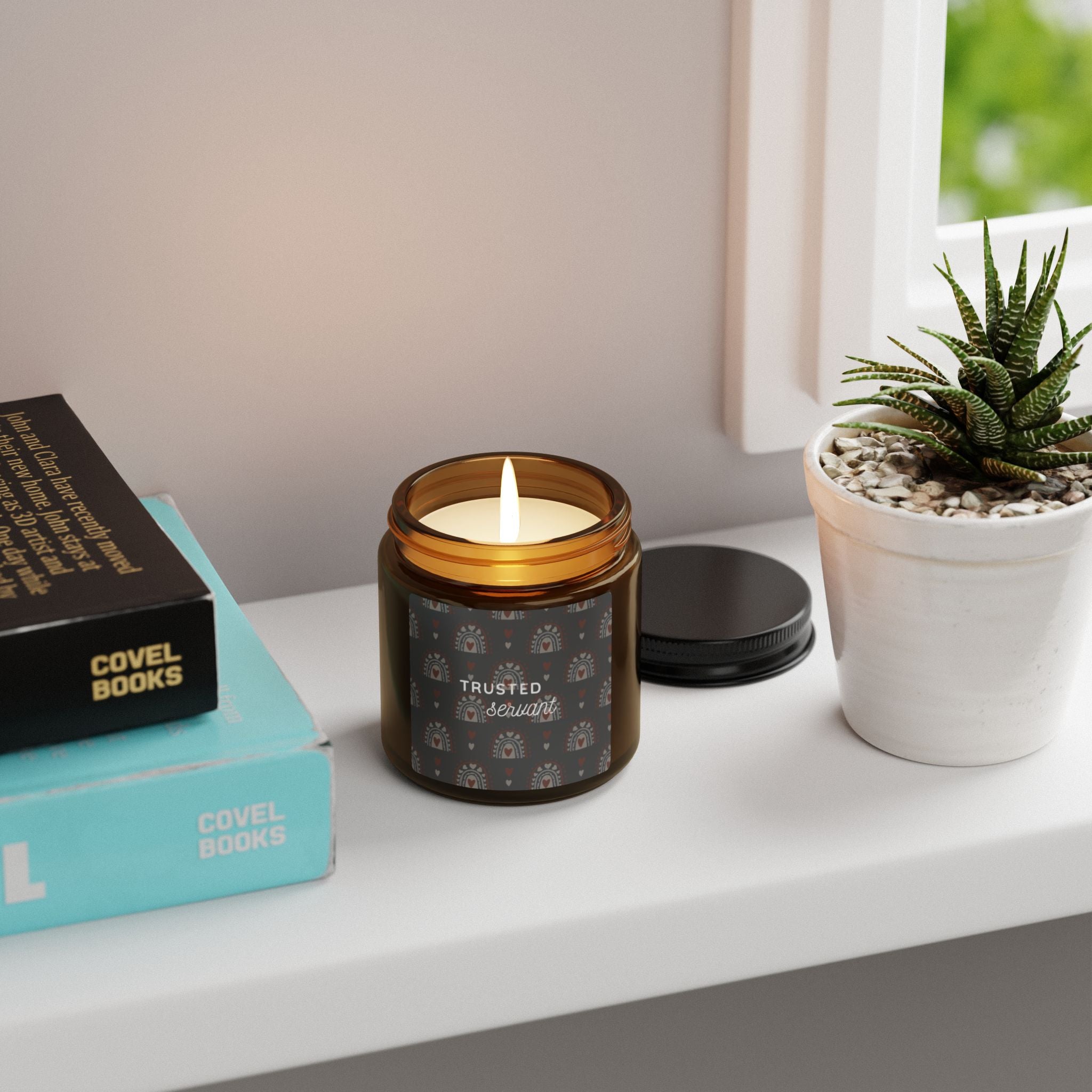 AA or NA, 12-step gift for service - Sponsee or Sponsor Gift - Scented Soy Candle, Hand-poured Aromatherapy Gift, Home Fragrance, Eco-friendly Candle for Relaxation, Amber Jar Decor