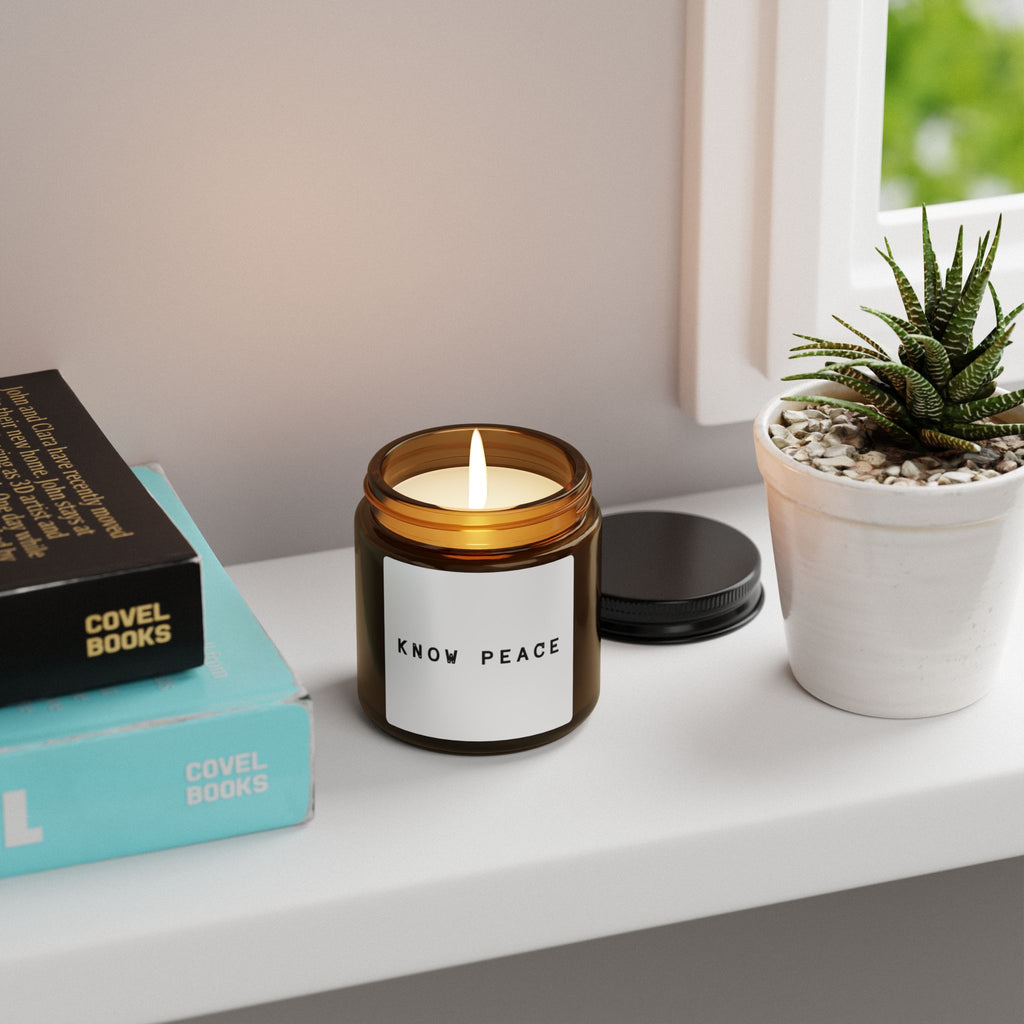 12-step gift - Calming Scented Soy Candle - Know Peace, Aromatherapy Candle, Home Decor, Gift for Her, Relaxation, Meditation