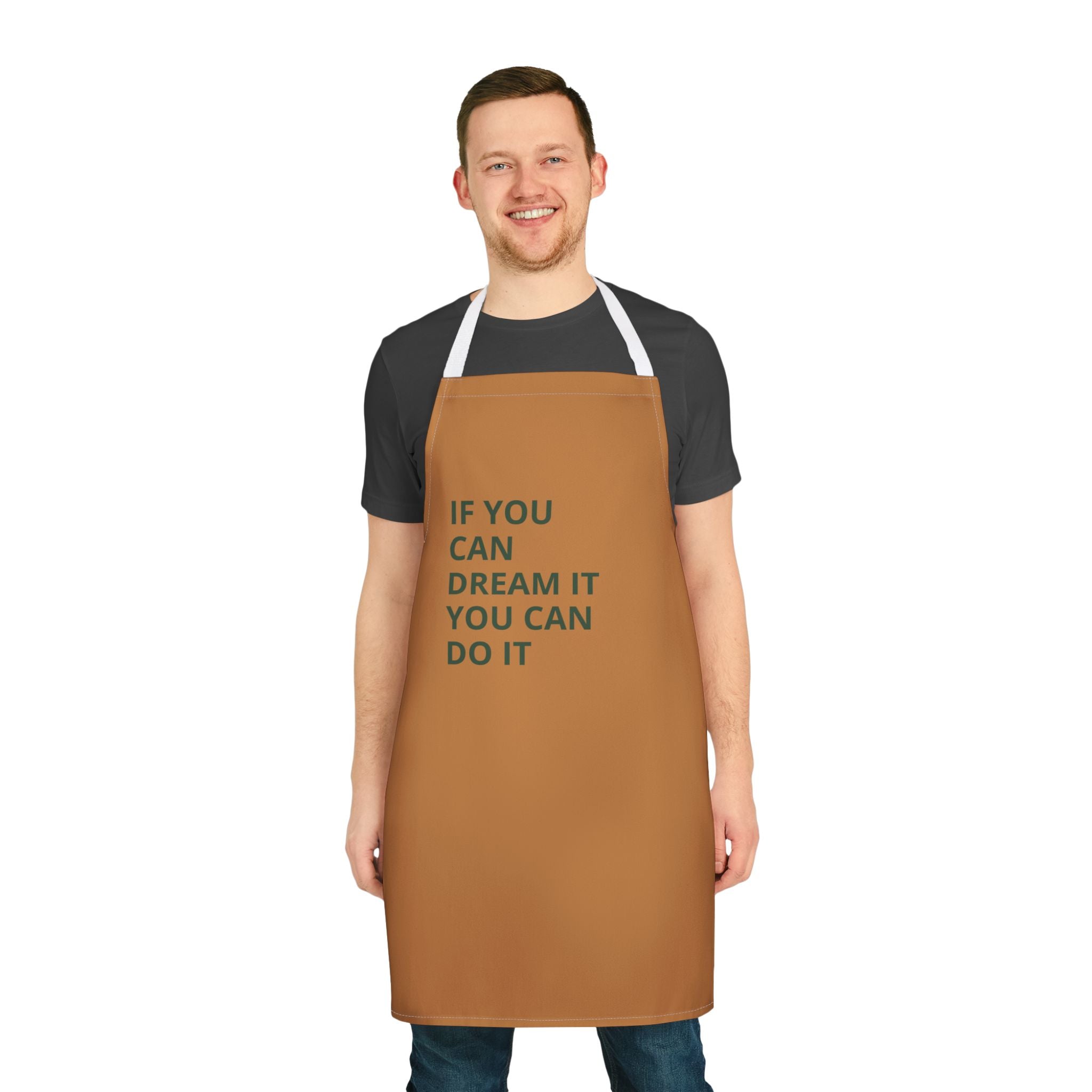 Inspiring Cooking Apron, Dream Big Kitchen Gift, Motivational Baking Apron, Unique Gift for Foodies, Chef Apron, Colorful Straps