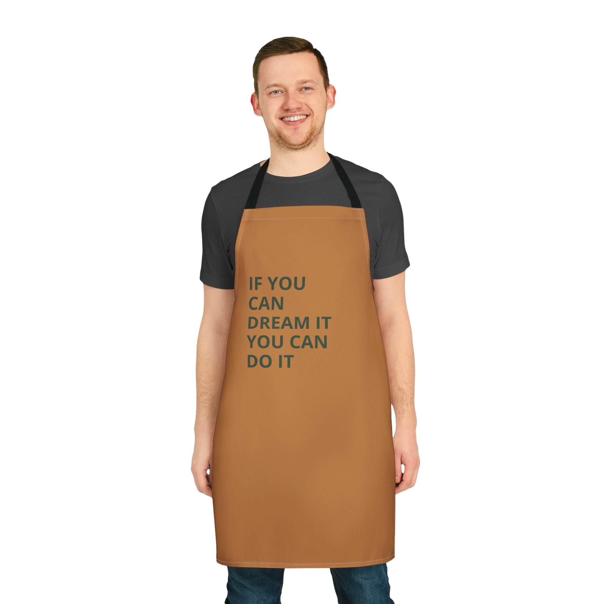 Inspiring Cooking Apron, Dream Big Kitchen Gift, Motivational Baking Apron, Unique Gift for Foodies, Chef Apron, Colorful Straps