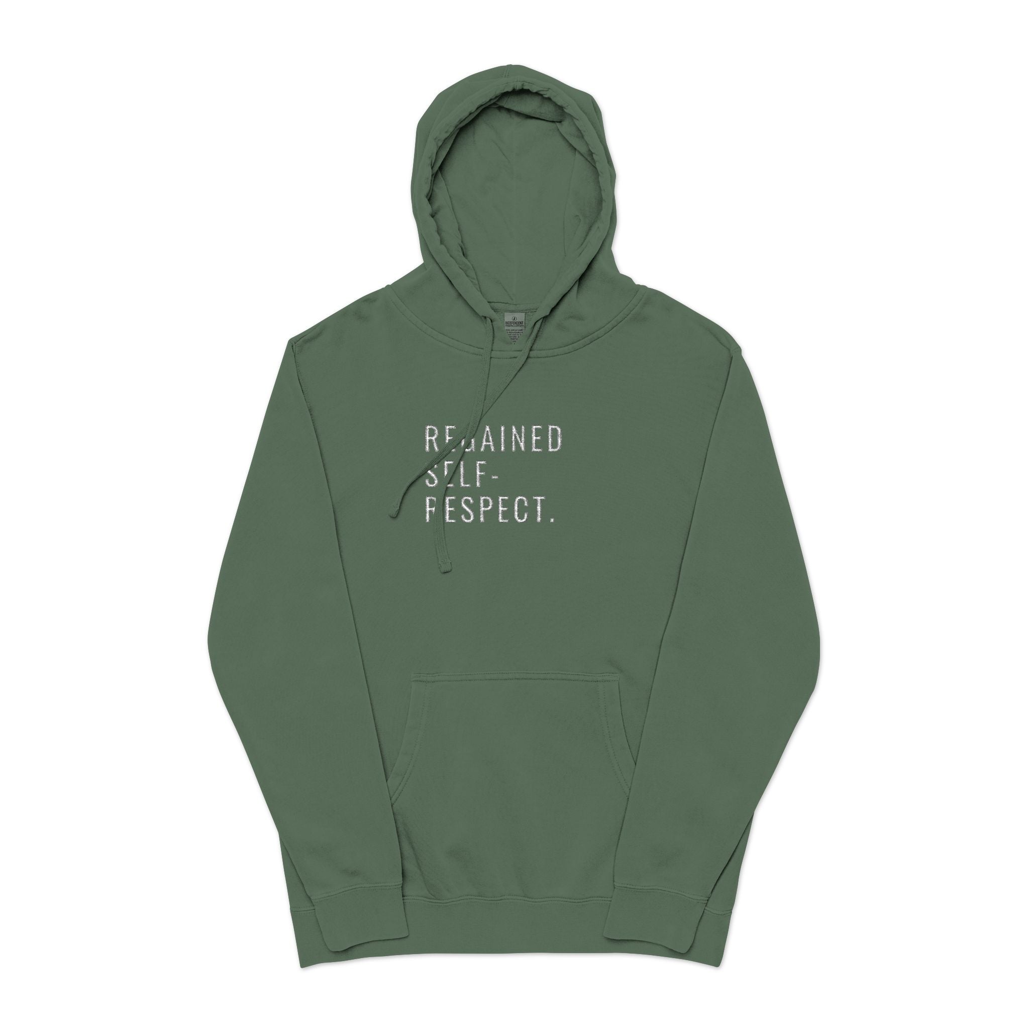 Embroidered Sobriety Anniversary Hoodie, AA NA Gifts, Recovery Sponsee Sponsor, Pigment-Dyed Sweatshirt, Unisex Hoodie