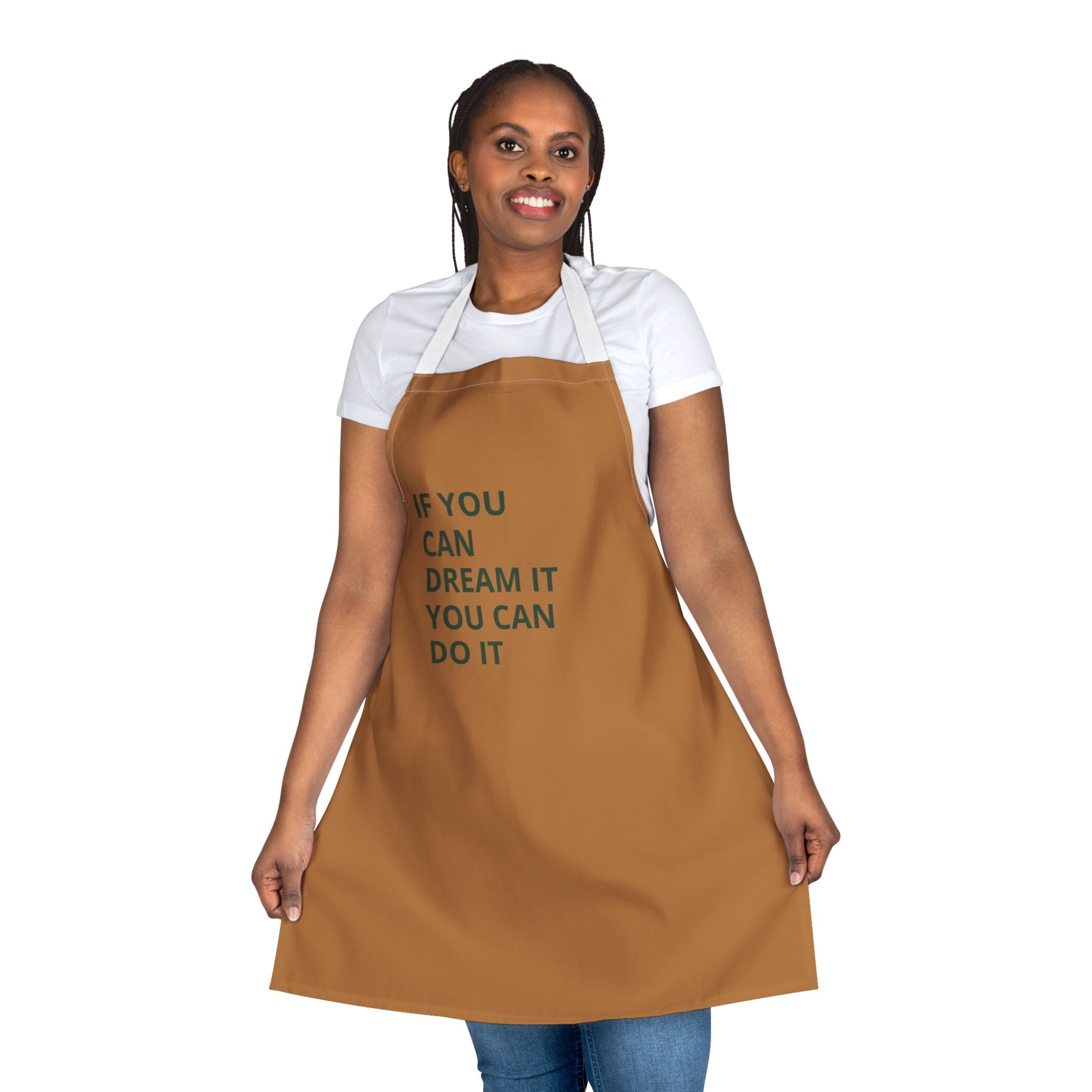 Inspiring Cooking Apron, Dream Big Kitchen Gift, Motivational Baking Apron, Unique Gift for Foodies, Chef Apron, Colorful Straps