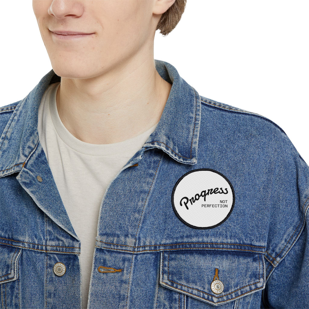AA or NA - 12 Step Motivational Iron-On Patches, Personalize Clothing, Gift for Motivators, DIY Projects, Progress Not Perfection