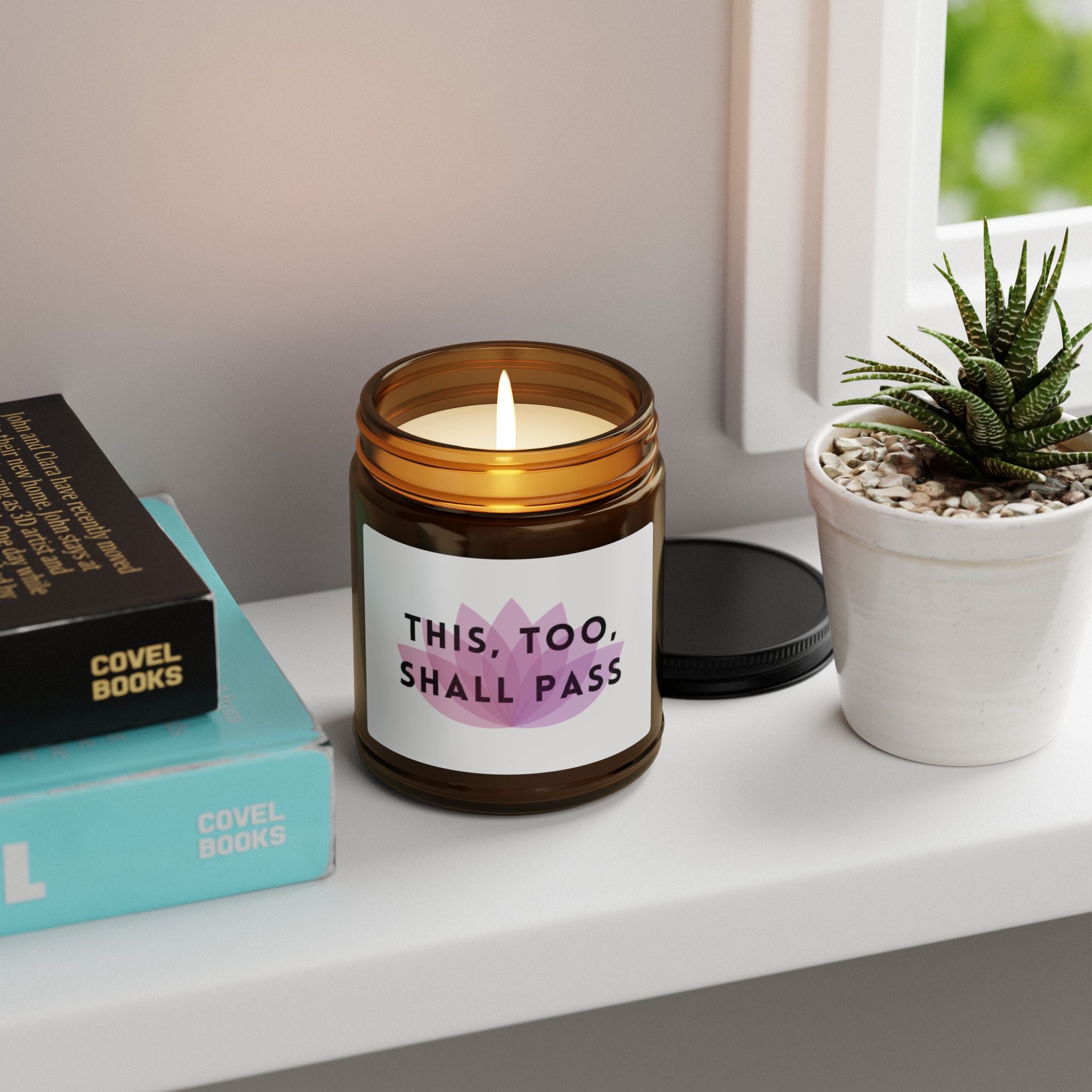 AA or NA 12-step gift for sponsee, sponsor, wife, partner, child, parent - Soothing Scented Soy Candle with Inspirational Quote, Meditation Gift, Home Decor, Relaxation, Self-Care, Gift for Her