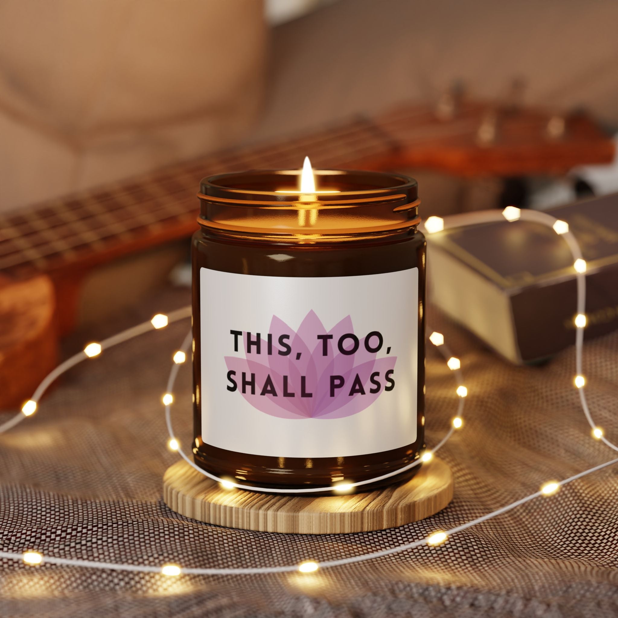 AA or NA 12-step gift for sponsee, sponsor, wife, partner, child, parent - Soothing Scented Soy Candle with Inspirational Quote, Meditation Gift, Home Decor, Relaxation, Self-Care, Gift for Her