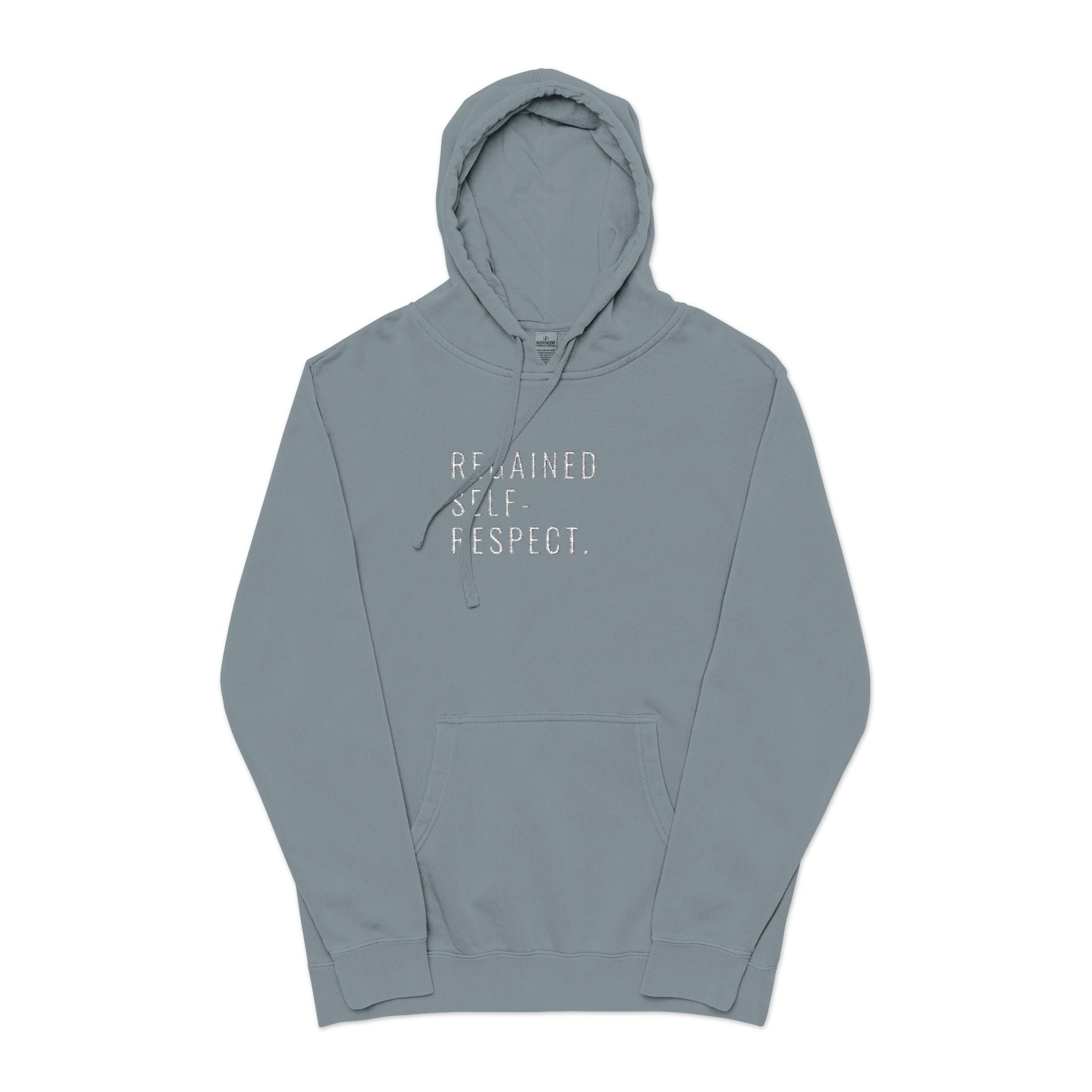 Embroidered Sobriety Anniversary Hoodie, AA NA Gifts, Recovery Sponsee Sponsor, Pigment-Dyed Sweatshirt, Unisex Hoodie