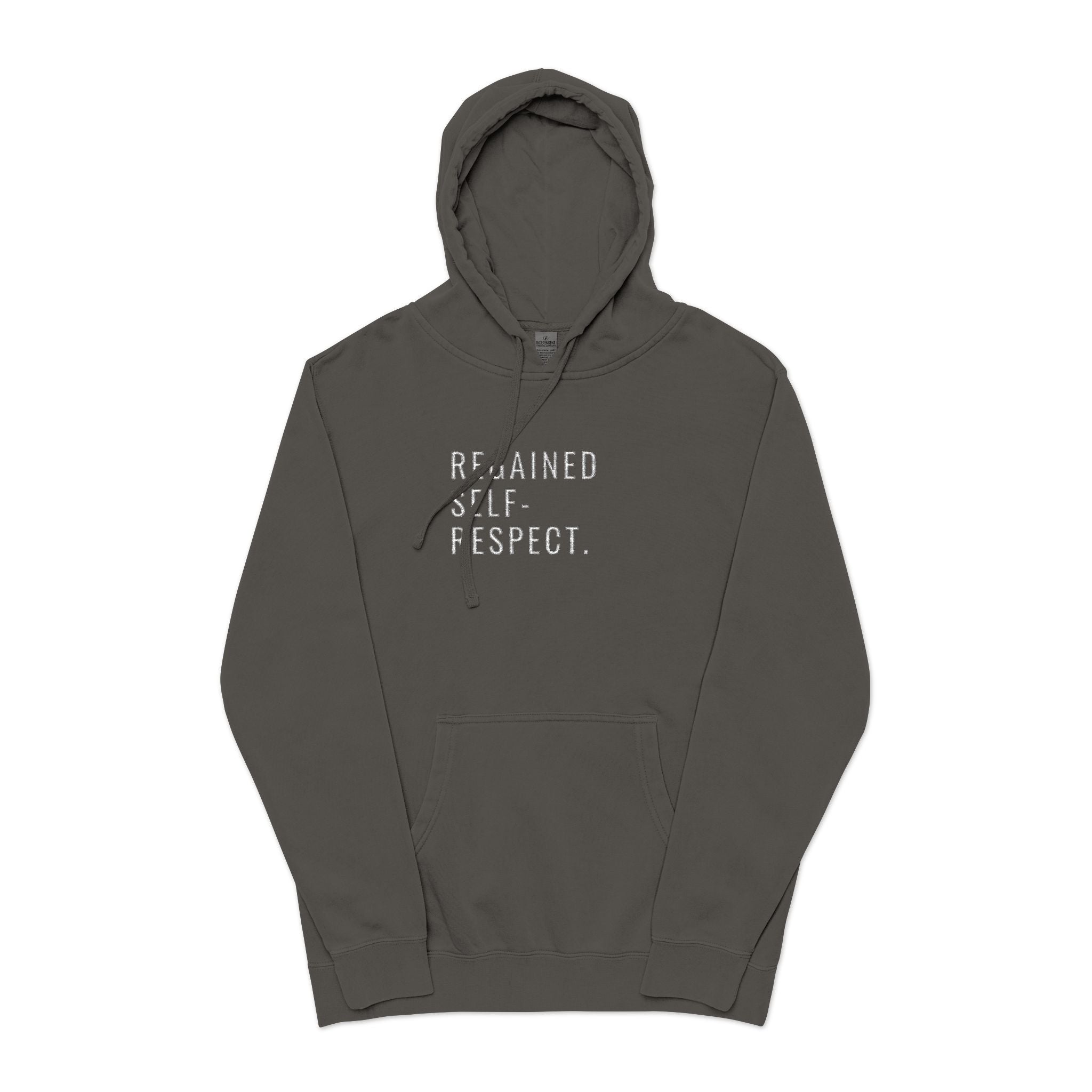 Embroidered Sobriety Anniversary Hoodie, AA NA Gifts, Recovery Sponsee Sponsor, Pigment-Dyed Sweatshirt, Unisex Hoodie